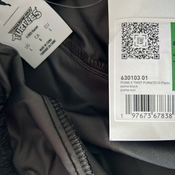 Puma X ninja turtles NWT men’s puma tech pants large relaxed fit - Picture 13 of 14